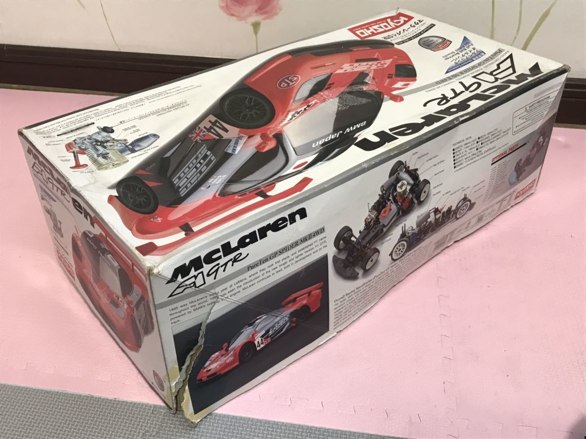 送料無料　当時物 1/10 京商 マクラーレン F1 GTR ピュアテン スパイダー エンジンカー ラジコン車体 KYOSHO McLaren PureTen GP SPIDER