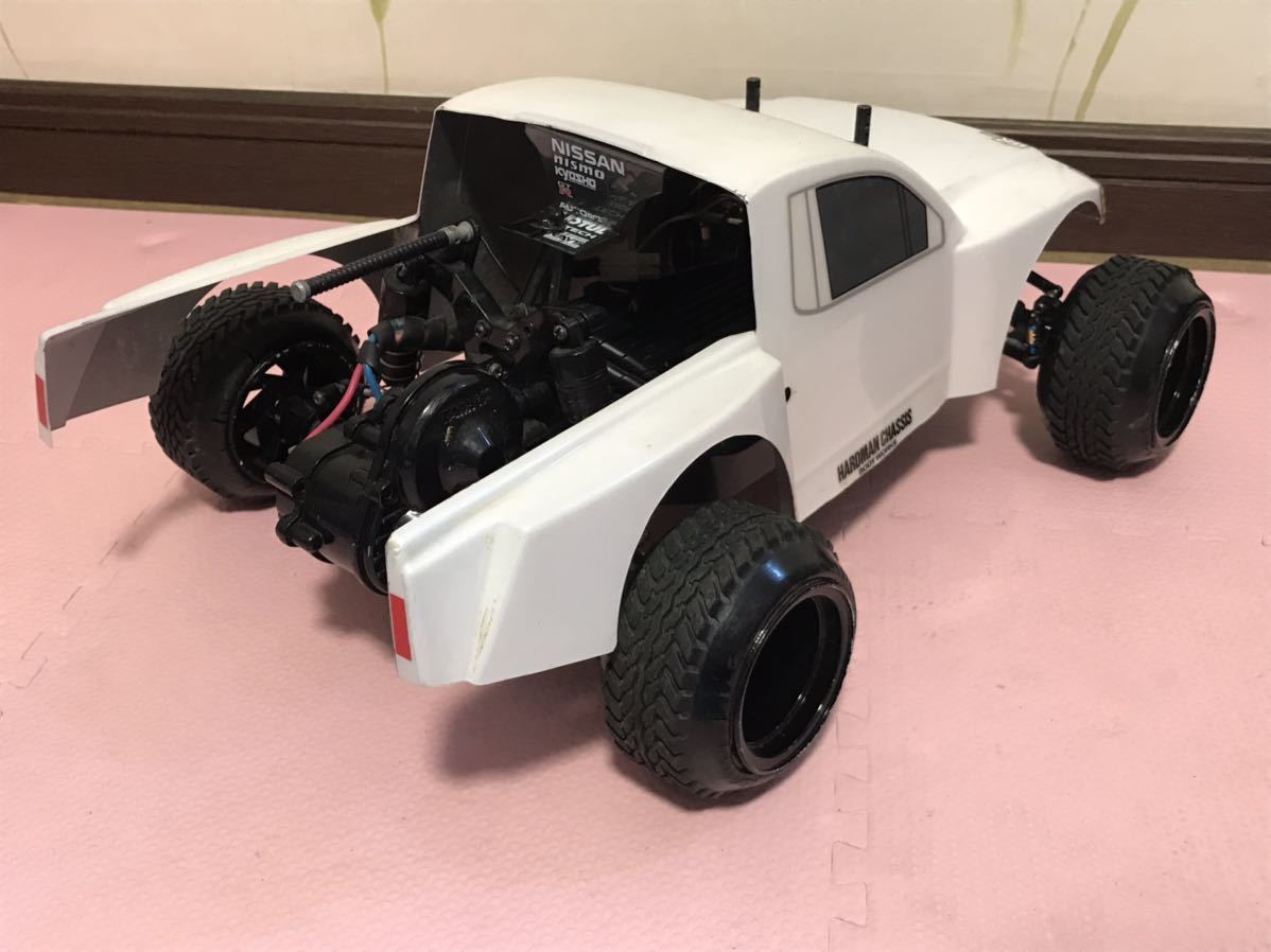 送料無料　1/10 タミヤ DT-02 1/12 日産 タイタン レーストラック ラジコンボディ TAMIYA TITAN RACE TRUCK 引っ張りタイヤ 深リムホイール_画像5