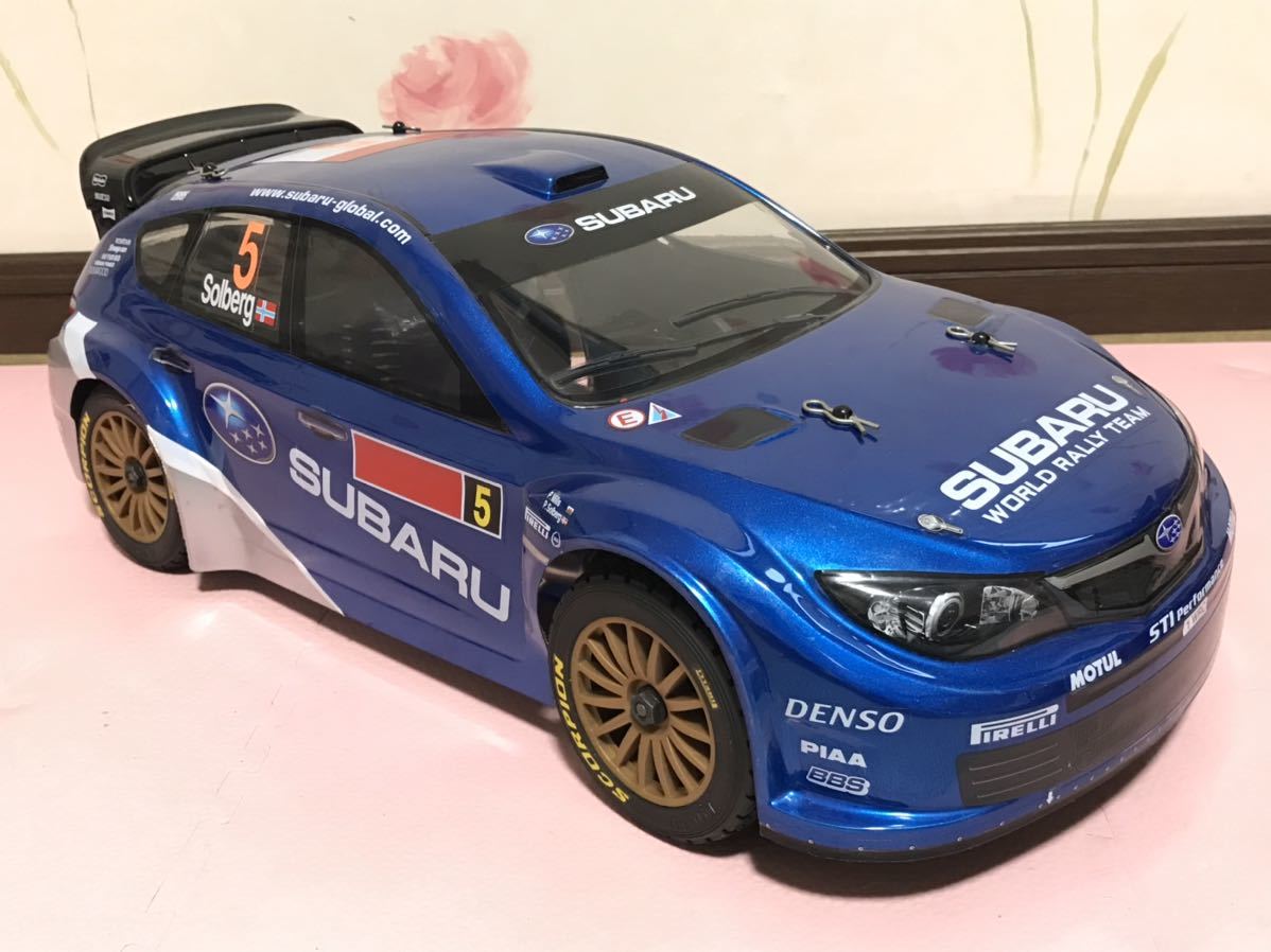 送料無料　1/9 未走行 京商 スバル インプレッサ ラリーカー エンジンカー ラジコン車体 DRX KYOSHO SUBARU IMPREZZA RALLY CAR 当時物_画像1