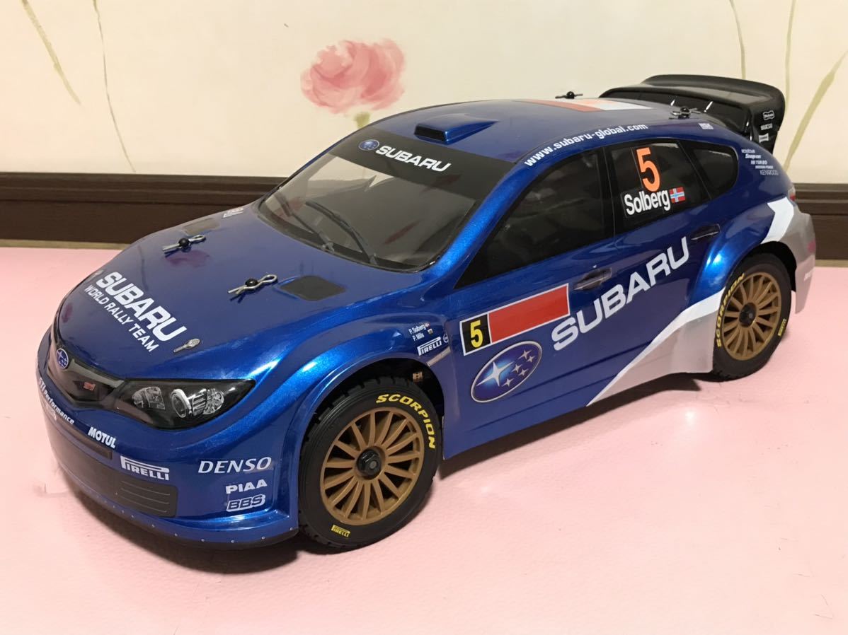 送料無料　1/9 未走行 京商 スバル インプレッサ ラリーカー エンジンカー ラジコン車体 DRX KYOSHO SUBARU IMPREZZA RALLY CAR 当時物_画像3