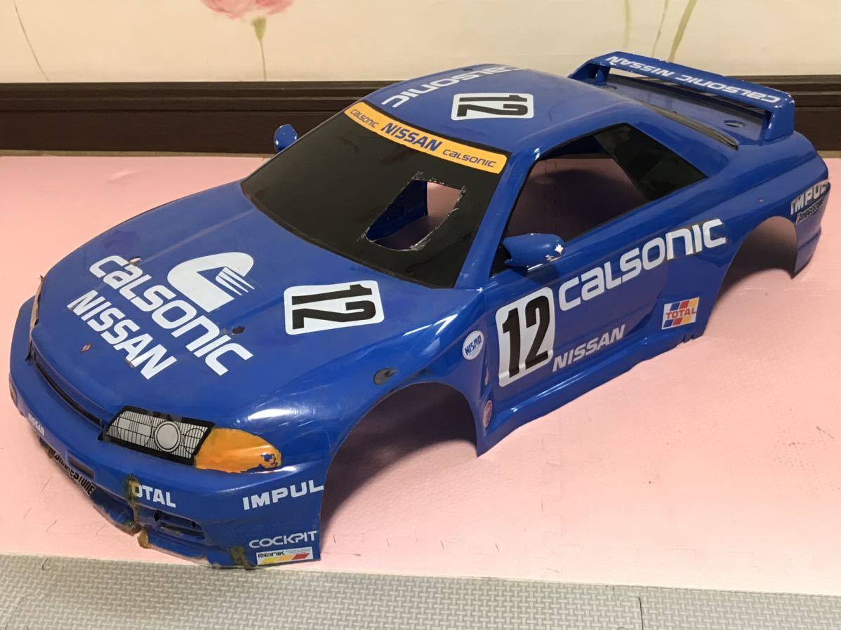 1/8 京商 日産 スカイライン GT-R R32 カルソニック レーシングカー ラジコンボディ KYOSHO NISSAN SKYLINE CALSONIC RACING CAR 当時物　_画像1