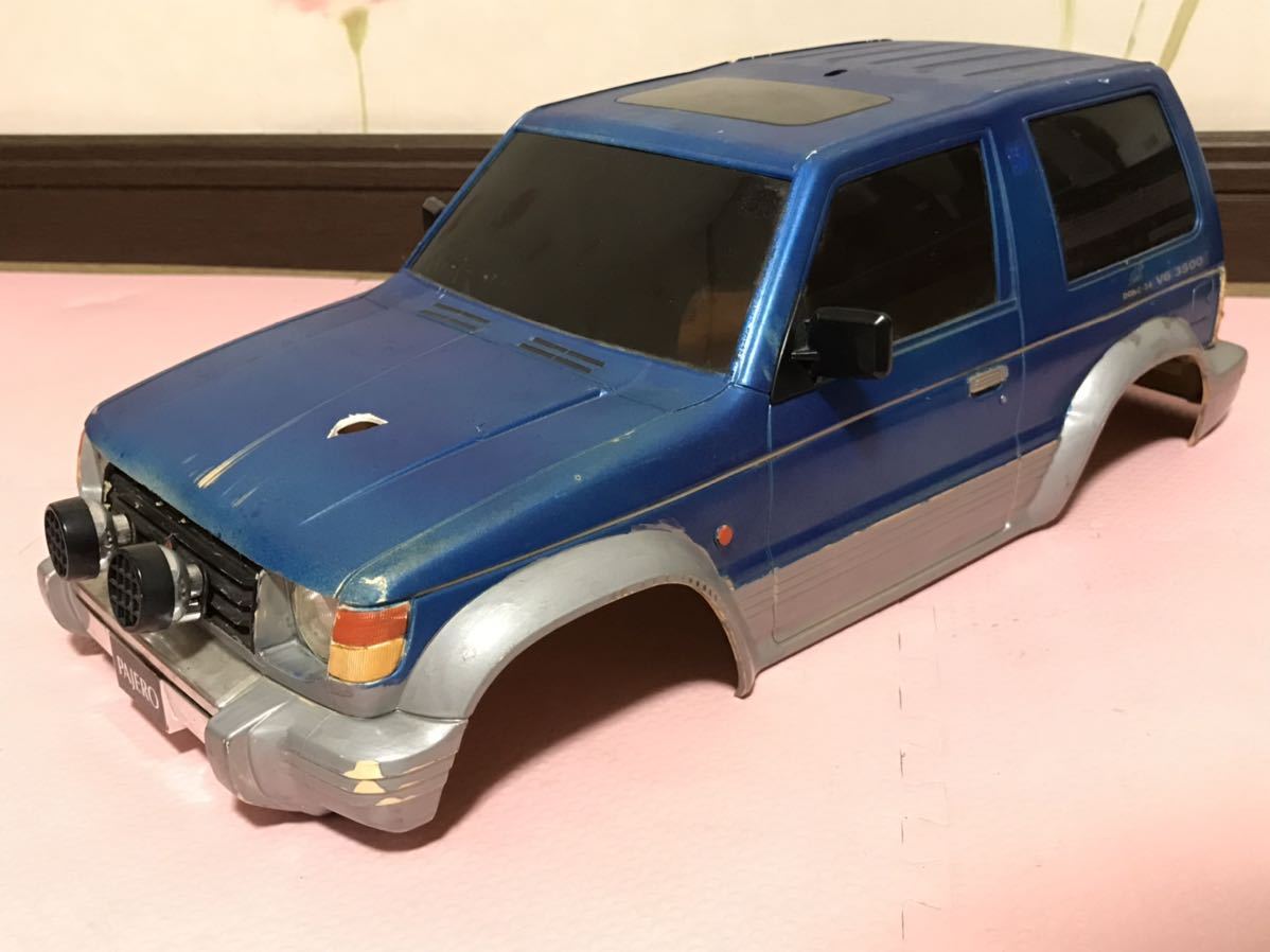 送料無料　当時物 1/10 タミヤ 三菱 パジェロ 日本製 ラジコンボディ TAMIYA MITSUBISHI PAJERO JAPAN オフロードカー クロカン CC-01