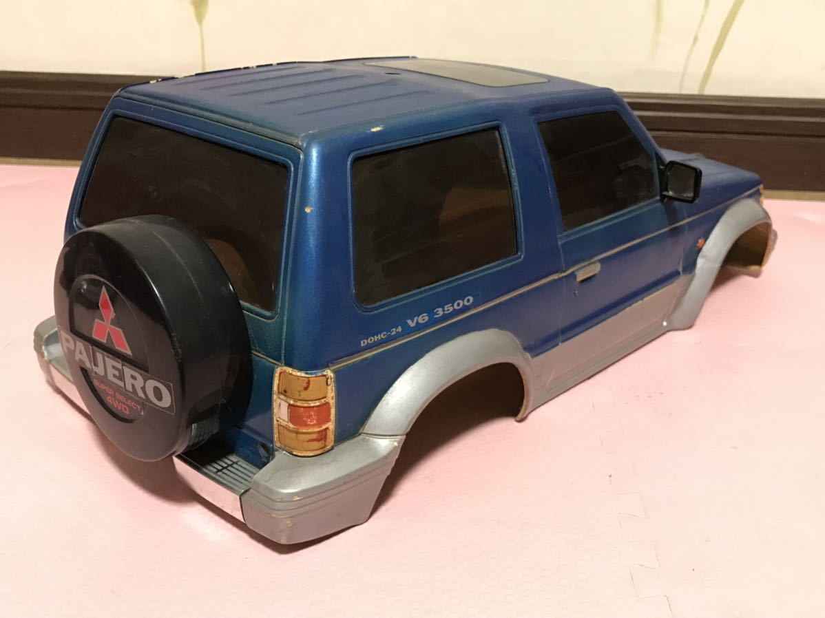 送料無料　当時物 1/10 タミヤ 三菱 パジェロ 日本製 ラジコンボディ TAMIYA MITSUBISHI PAJERO JAPAN オフロードカー クロカン CC-01