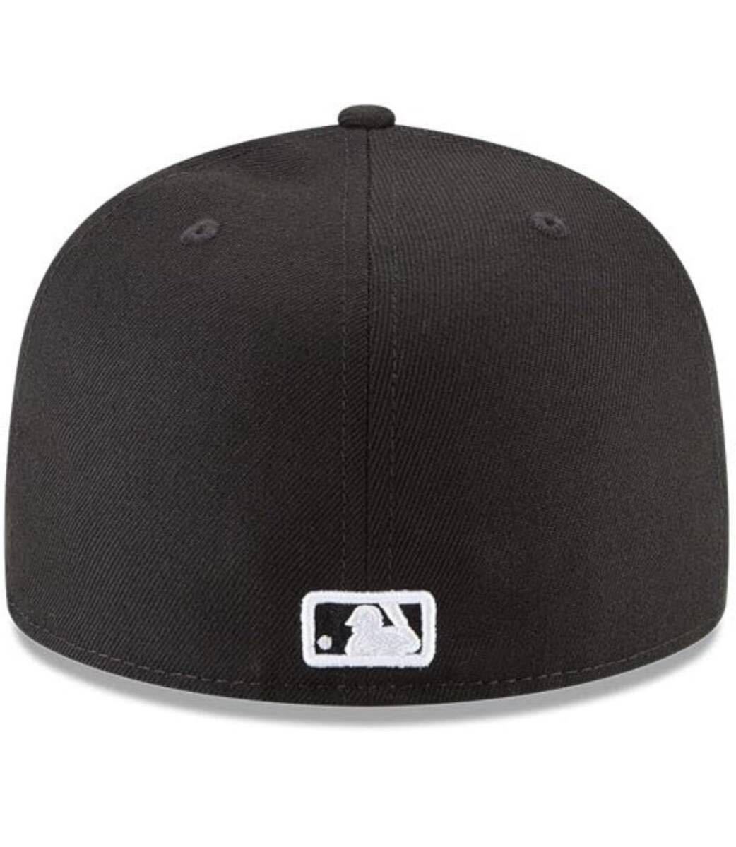 ニューエラ キャップ 帽子 59FIFTY 5950シリーズ フラットバイザー ヤンキース ブラック×ホワイト 7-1/8(56.8cm) MLB NEWERA 59FIFTY 新品の画像5