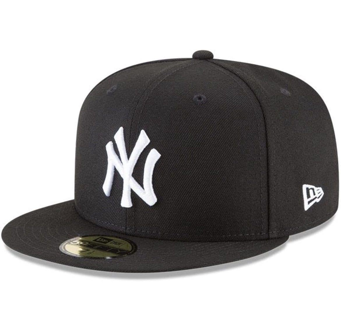 ニューエラ キャップ 帽子 59FIFTY 5950シリーズ フラットバイザー ヤンキース ブラック×ホワイト 7-1/8(56.8cm) MLB NEWERA 59FIFTY 新品の画像2
