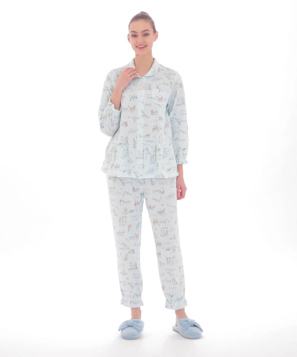  new goods 62375 moon tongue narue- blue soft connection . Alpha bepe plum pyjamas cotton 100% room wear lady's long sleeve pyjamas 