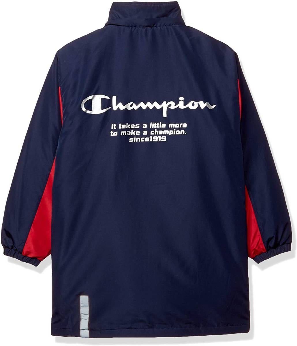  new goods 13270 150cm navy blue Champion Champion Junior Kids cotton inside with a hood . half coat bench coat CX1447 reverse side f lease going to school sport protection against cold 