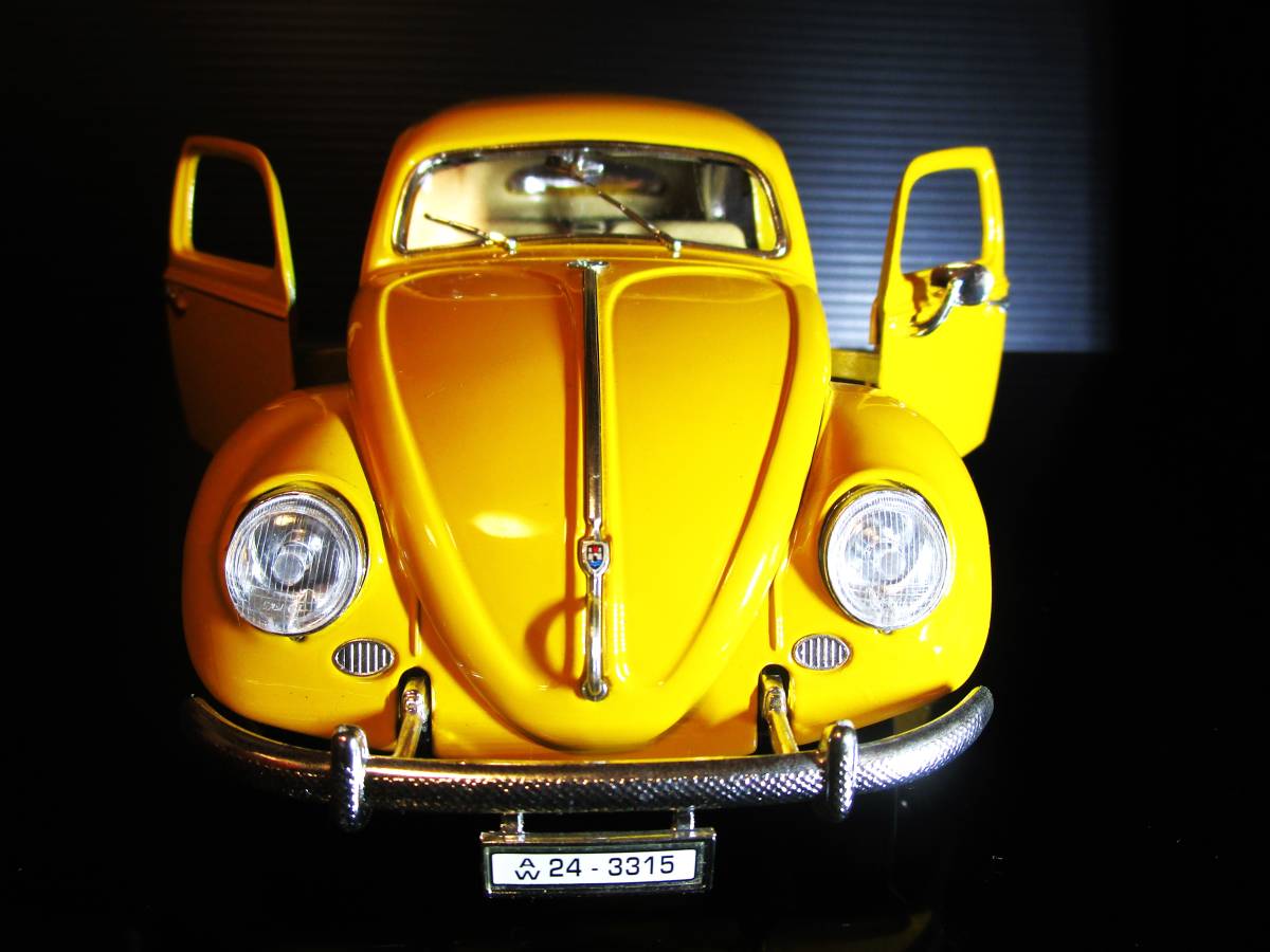 ☆希少☆カスタム品☆burago 1/18 Volkswagen KAFER- Beetle 1955 ケファービートル（改）/ ローダウン 仕様☆コーティング処理済☆_画像5