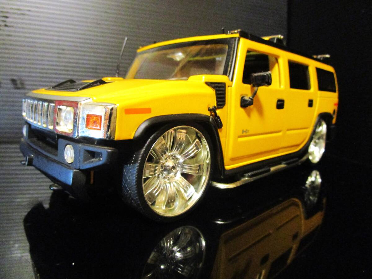 ☆希少☆美品☆Jada TOYS 1/18 DUB CITY HUMMER H2 ハマー H2☆磨き処理済み☆箱なし☆の画像1