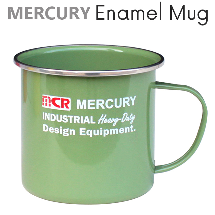 マーキュリー エナメルマグ 500ml (グリーン) mercury 大きい カップ アウトドア キャンプ 金属 西海岸風 インテリア アメリカン雑貨の画像1