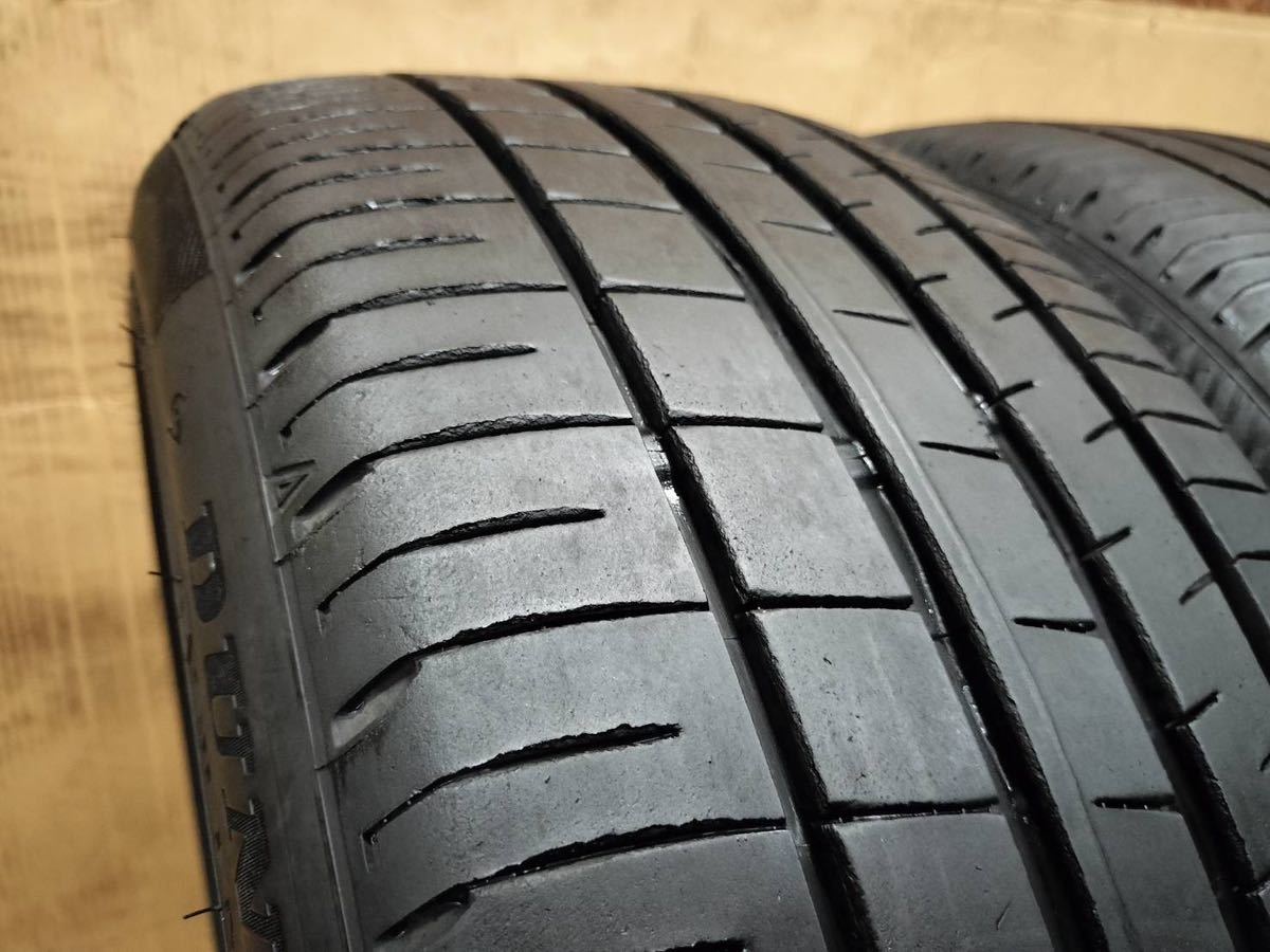 2021年製 DUNLOP VEURO VE304 225/45R18 中古タイヤ2本セット バリ溝ビューロ★クラウン スカイライン オデッセイ フォレスター等 バリ溝_画像4