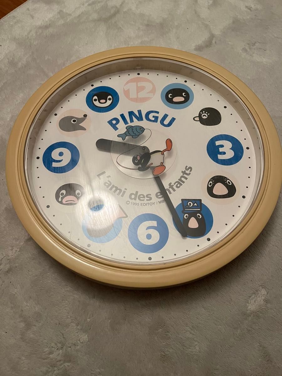 ピングー PINGU 掛時計 壁掛け アナログ時計 インテリア 1995年 ピングー PINGU 掛時計 壁掛け アナログ時計 インテリア 1995年