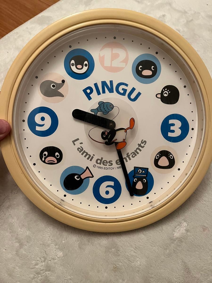 ピングー PINGU 掛時計 壁掛け アナログ時計 インテリア 1995年 ピングー PINGU 掛時計 壁掛け アナログ時計 インテリア 1995年
