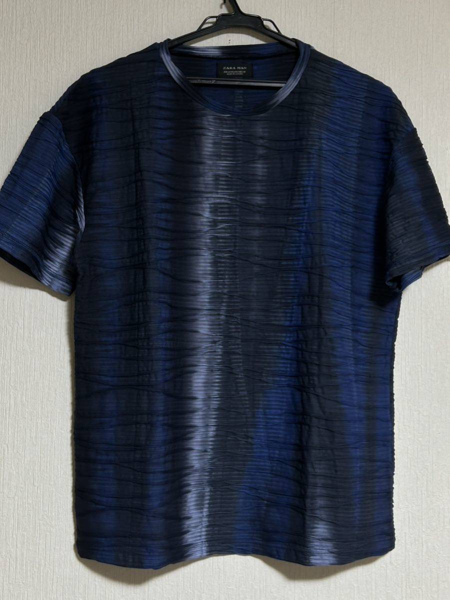 美品　ZARA MAN ザラマン　シワ加工　グラデーション　半袖Tシャツ