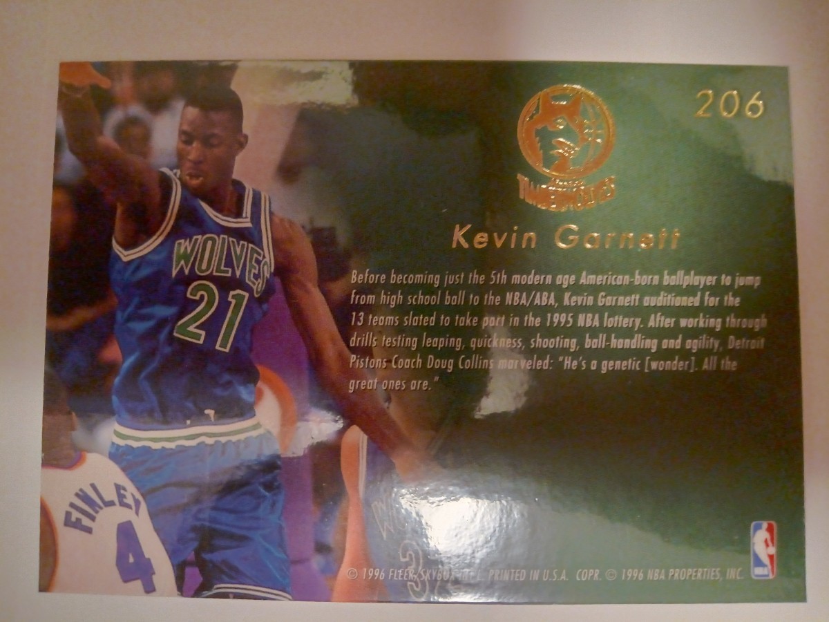 95-96 Flair SHOWCASE #206 KEVIN GARNETT ケビンガーネット フレアショーケース NBA ROOKIE CARD ルーキーカード