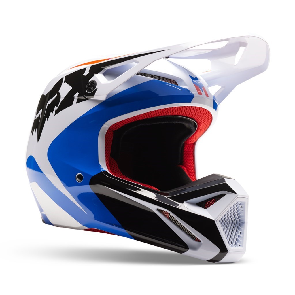 FOX 30436-574-L V1 ヘルメット ユニティ リミテッドエディション ホワイト/レッド/ブルー L(59-60cm) バイク頭 防具 軽量_画像1