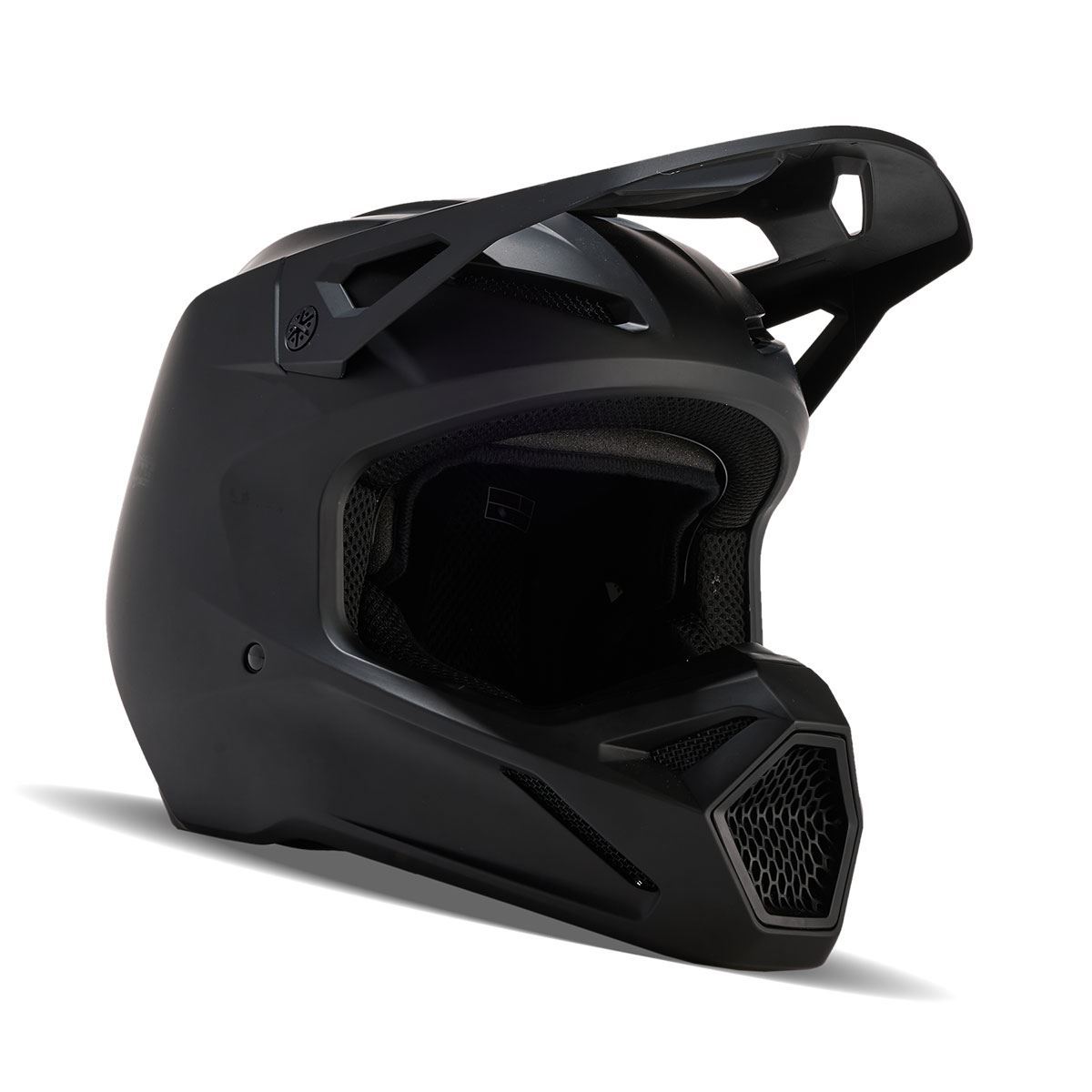 ダートフリーク FOX 31369-255-M V1ヘルメット ソリッド マットブラック バイク ライディング 頭 防具 保護 フルフェイス_画像2