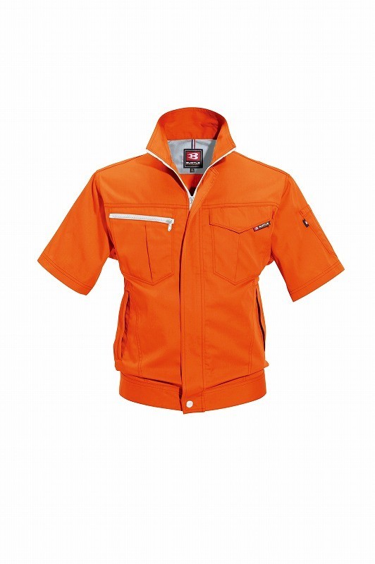 バートル 6082 半袖ジャケット オレンジ LLサイズ 春夏用 制電ケア 作業服 作業着 6081シリーズ_画像1