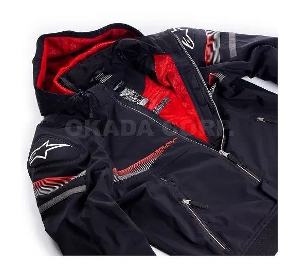 アルパインスターズ SEKTOR V2 TECH HOODIE パーカー ブラック/ブライトレッド 2XL バイク ツーリング カジュアル 軽量 撥水_画像4