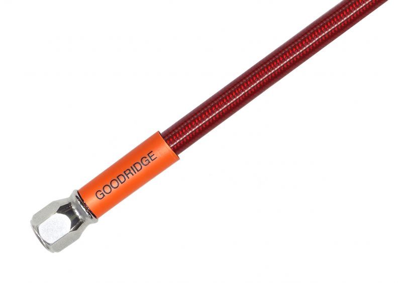 ビルドアライン B30820RD ステンレス ユニバーサル ブレーキホース ホースのみ レッドホース 860mm