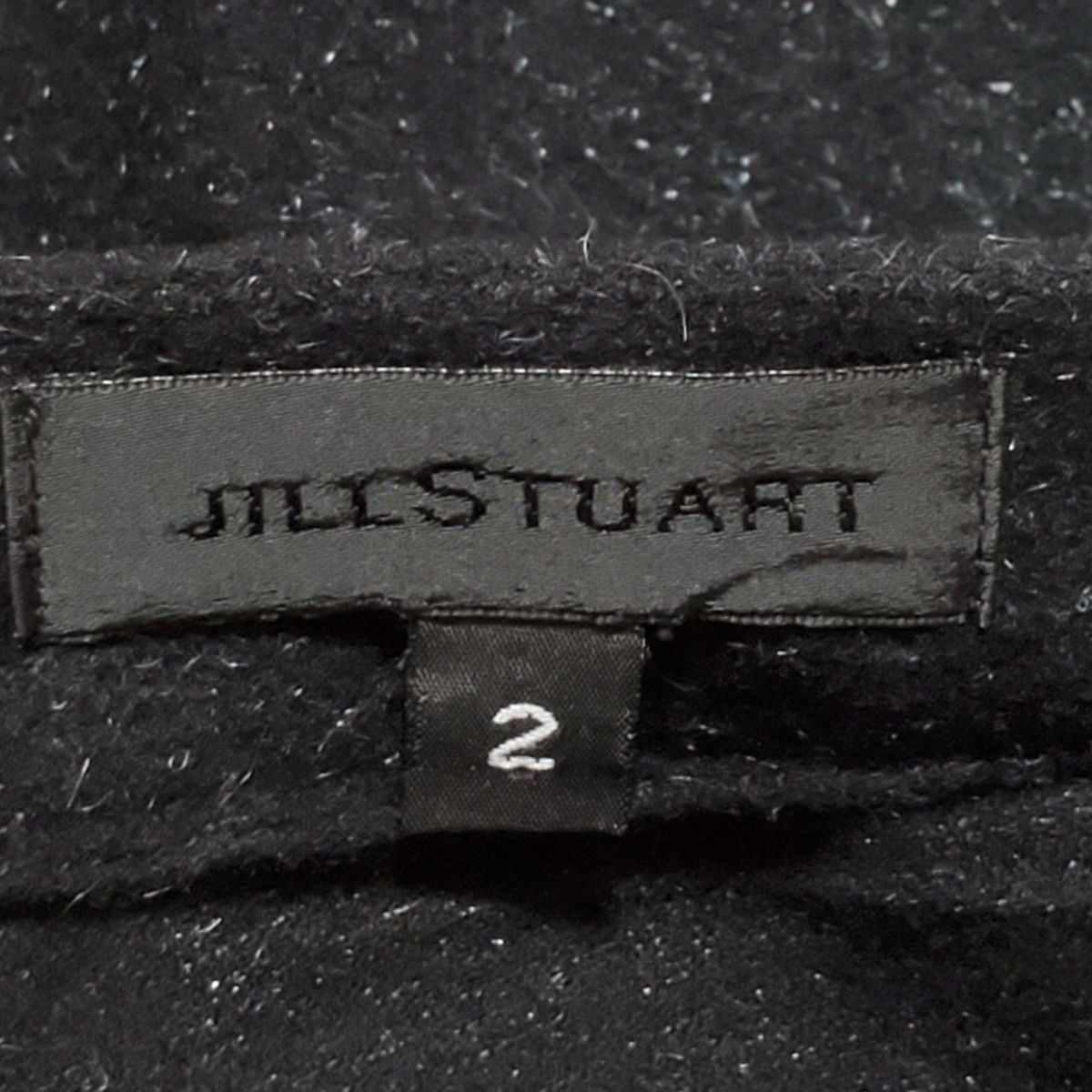 JILL STUART ジルスチュアート アメリカ製 ひざ丈 スカート 黒 ブラック レディース 2サイズ ラメ糸入り