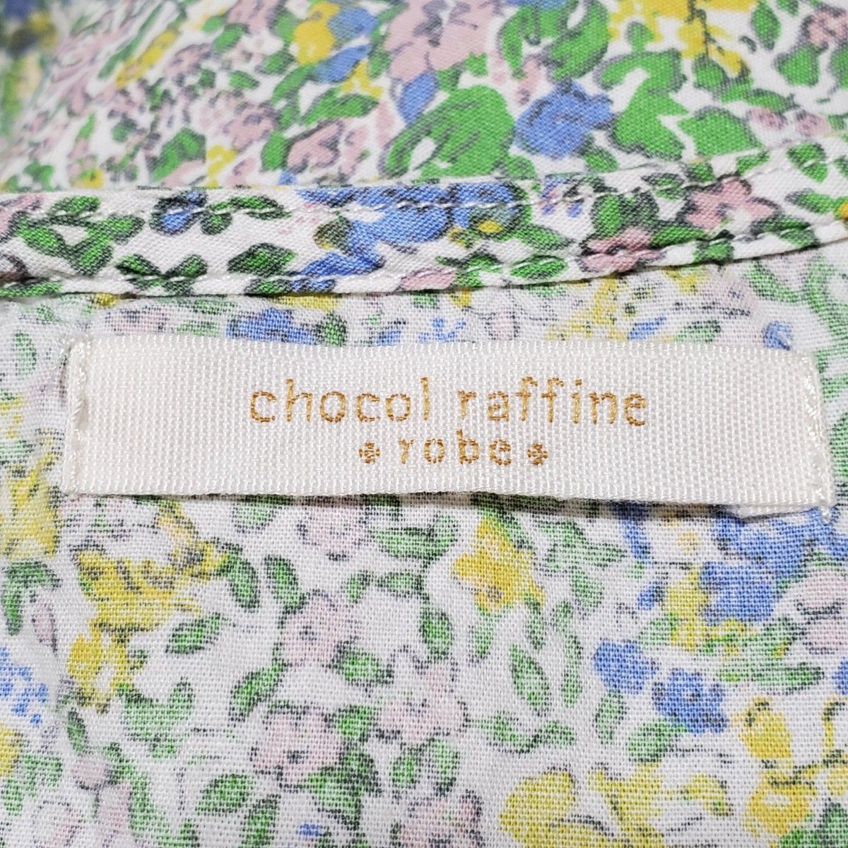 chocol raffine robe ショコラフィネローブ 半袖 カットソー ブラウス 総柄 レディース 花柄 トップス