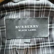 【超希少Lサイズ】 美品 BURBERRY BLACKLABEL バーバリーブラックレーベル ピーコート　Pコート メタルボタン　ブラック ノバチェック柄_画像10