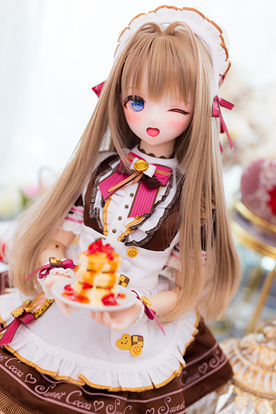 DDH-08 カスタムヘッド(ウインク)セミホワイト肌+デカールアイ DDH-08 カスタムヘッド(ウインク)セミホワイト肌+デカールアイ