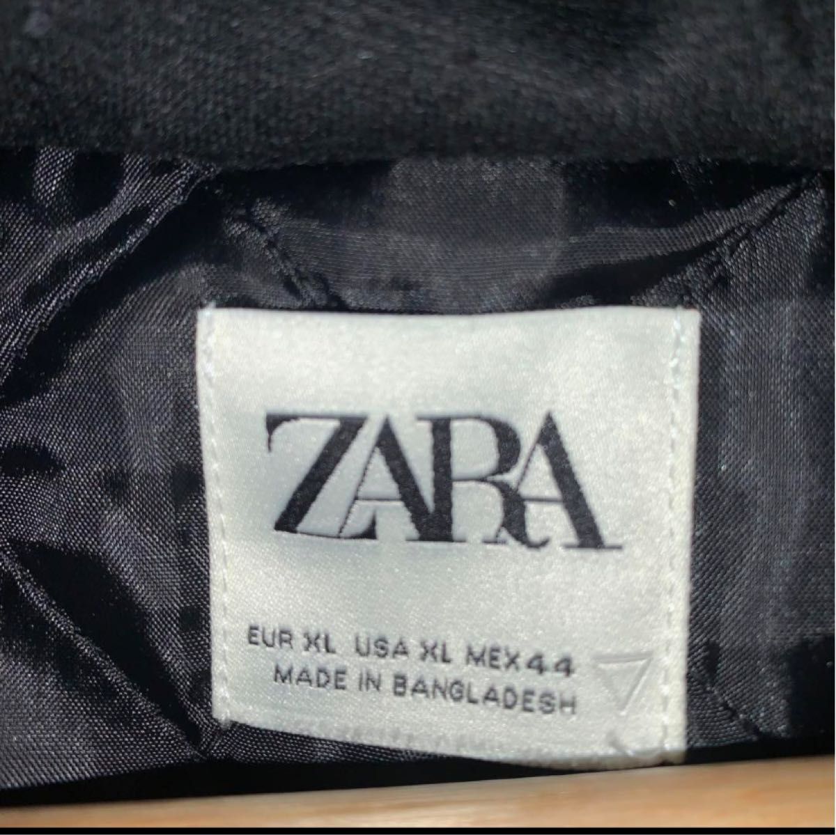 試着のみ　XLサイズ　ZARA メンズフード付きチェックシャツ