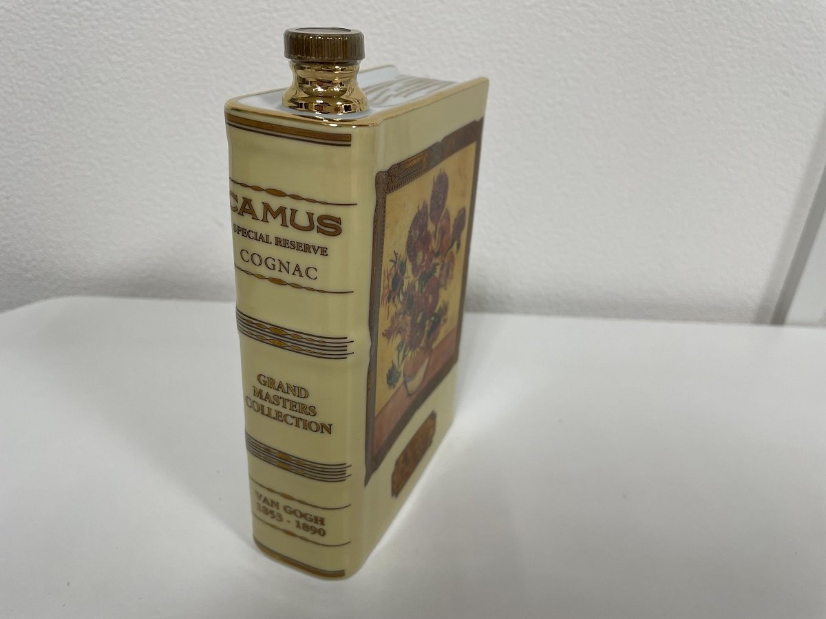 【L25242】同梱不可　CAMUS　カミュ スペシャルリザーブ　ゴッホ　ひまわり　容量・度数未記載　総重量688.5g　未開栓　元箱付　替え栓有_画像4