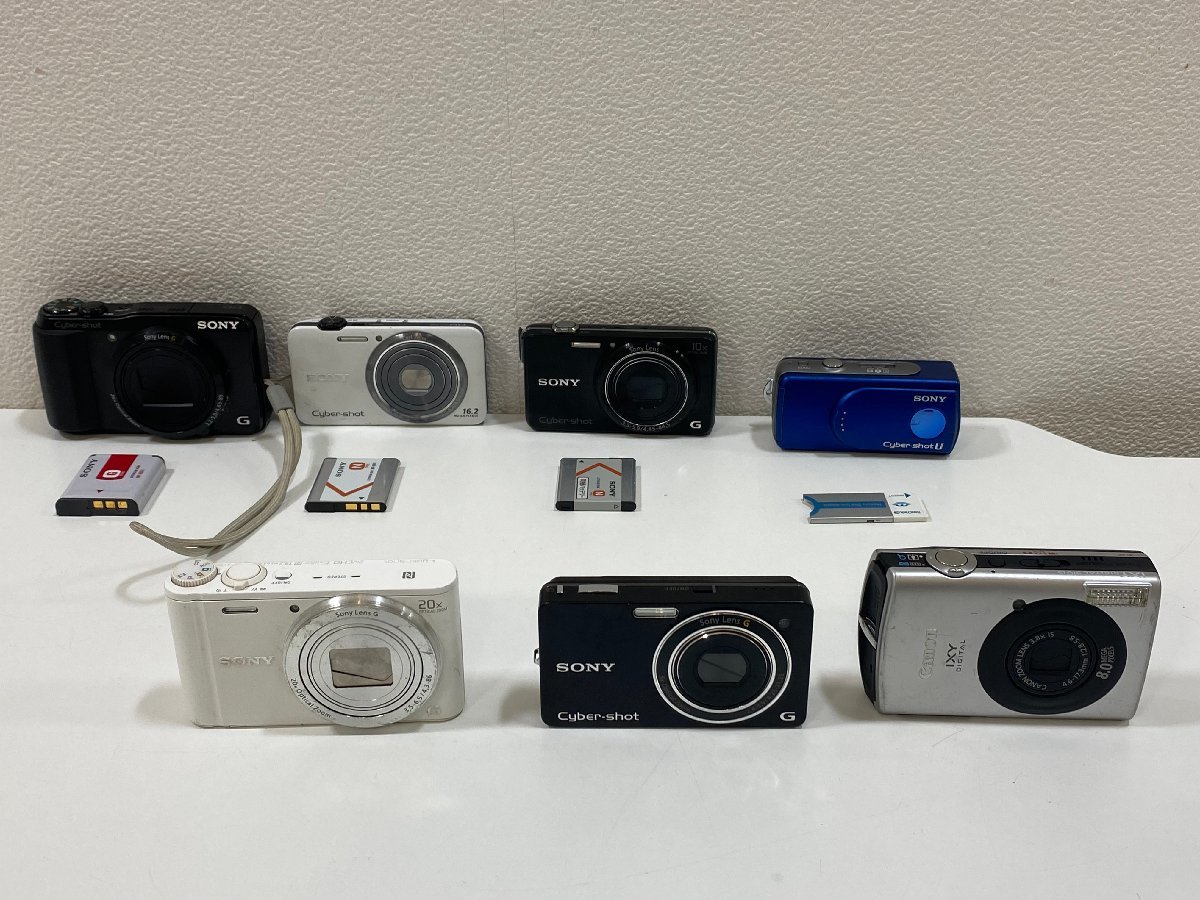 【B51234】カメラ 7台セット SONY Canon Cyber-shot 【DSC-WX350】【DSC-HX30V】【DSC-U30】等まとめて　全て動作未確認 ジャンク品_画像1