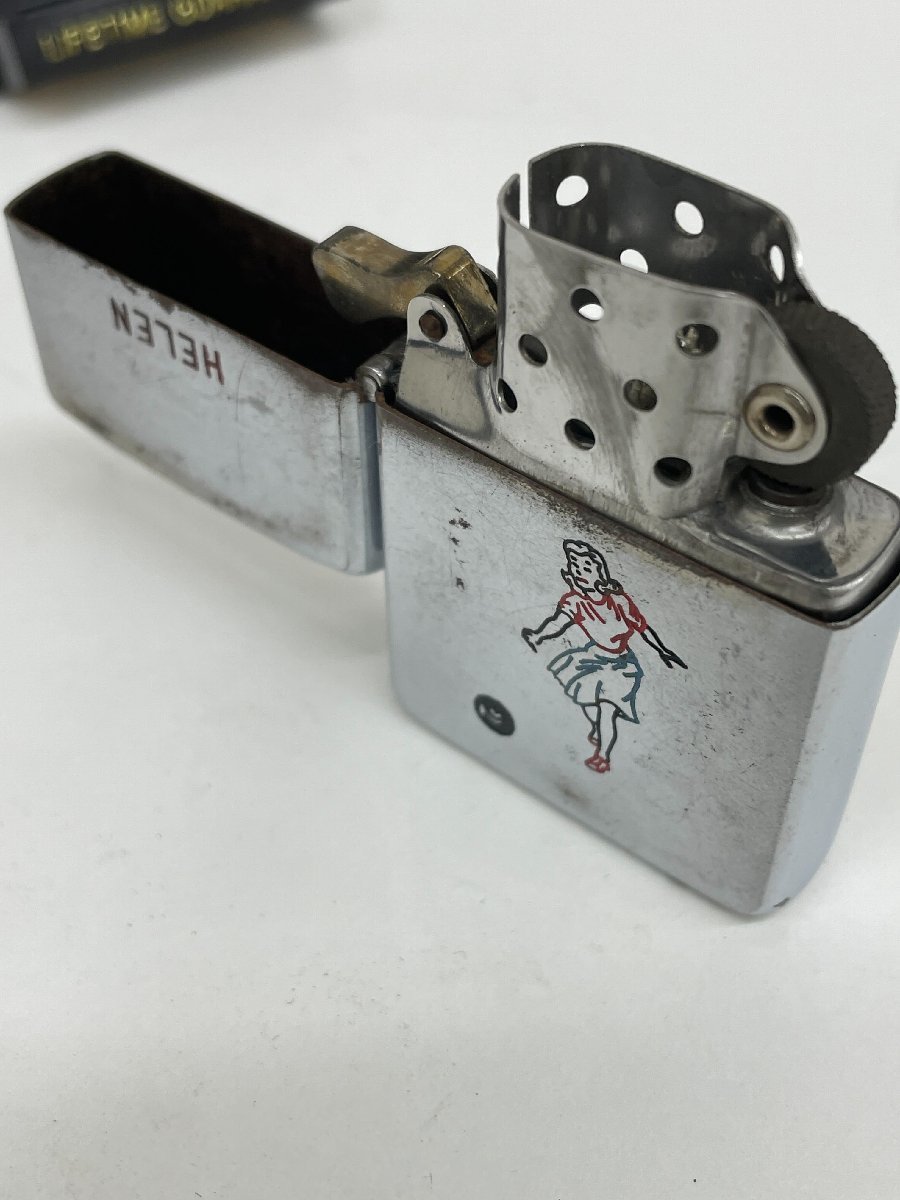 【T64043】Zippo HELEN ボーリング 着火未確認_画像6