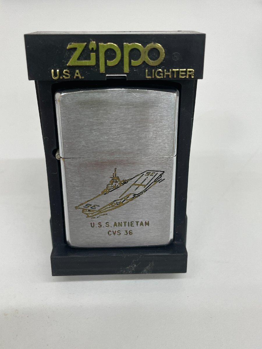 【T64203】Zippo U.S.S.ANTIETAM CVS 36 着火確認_画像1