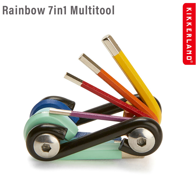 工具 KIKKERLAND Rainbow 7-in-1 Multitool レインボー 7-in-1 マルチツール 六角レンチ_画像1