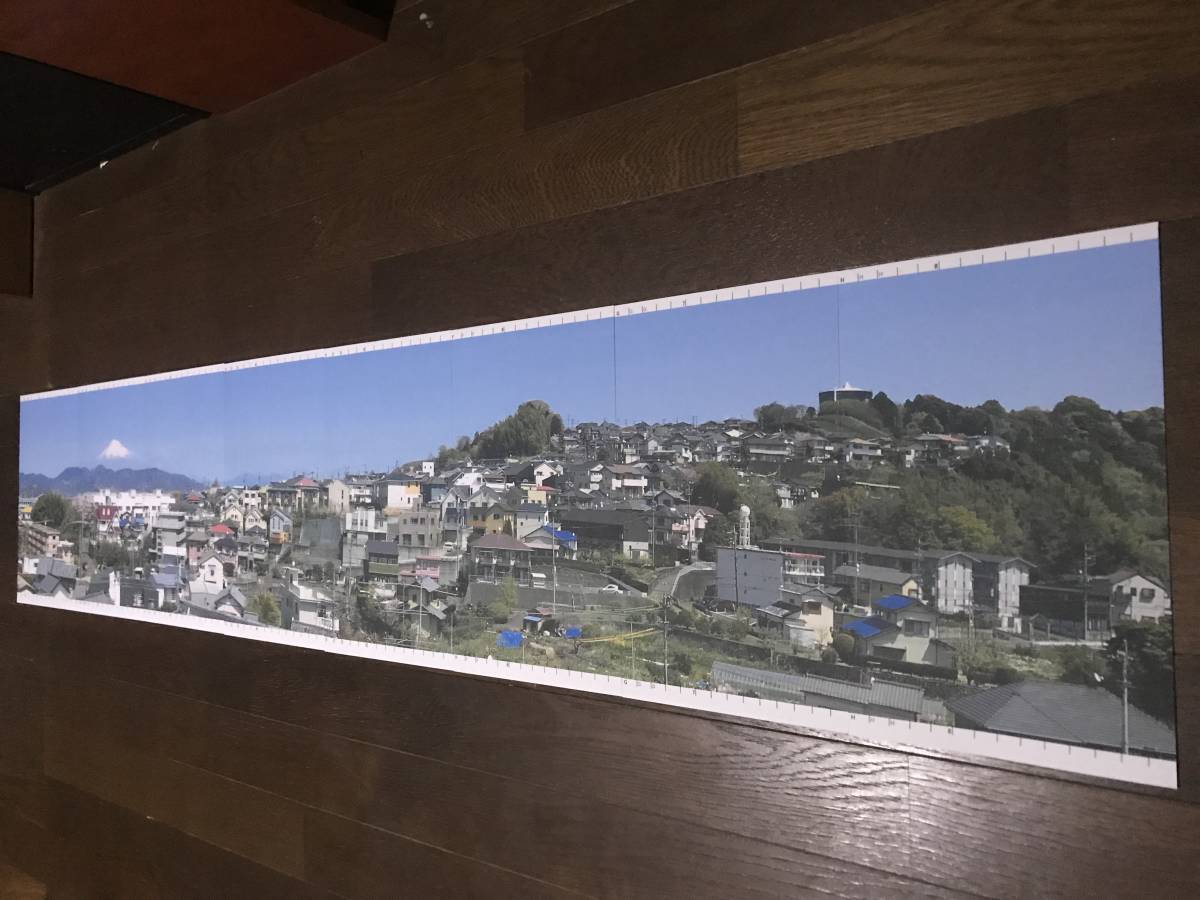 ［ＨＯ背景素材0.5mm厚ボール紙貼 ］富士の見える丘陵住宅地　8枚組_画像2