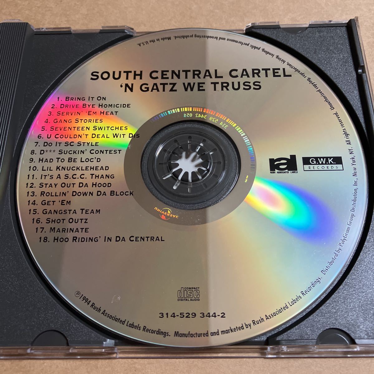 CD SOUTH CENTRAL CARTEL / ‘N GATZ WE TRUSS 3145293442 US盤 G-RAP GANGSTA RAP : GLEN E. FRIEDMAN_画像3