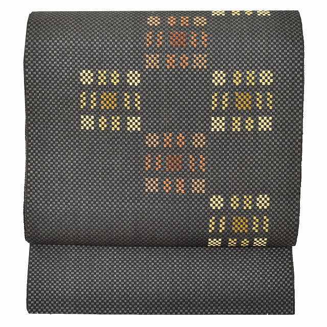 名古屋帯 中古 リサイクル 帯 仕立て上がり 交織 八寸 小紋 紬 刺繍 ss0187b 着物ひととき