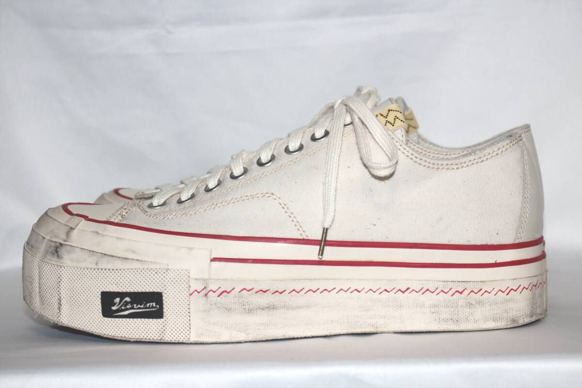 【正規品】visvim SKAGWAY LO G.PATTEN IVORY SIZE:9.5 新品 ビズビム キャンバス厚底スニーカー 27.5cm アイボリー 22SS スカグウェイ