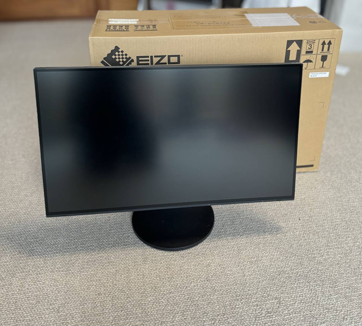 超美品! 保証期間内!　EIZO FlexScan EV2785-BK　備品は未使用で完備! 送料無料! すぐ発送！_画像1