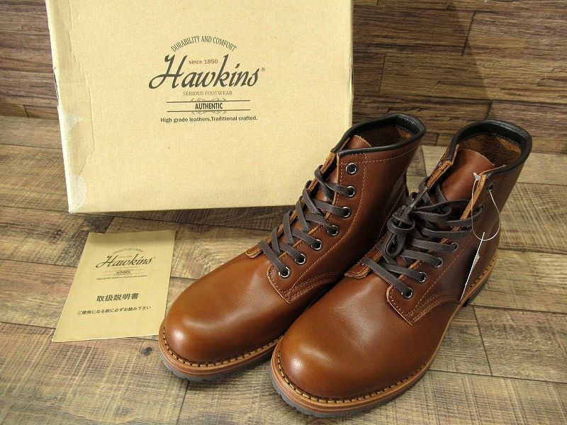  без доставки новый товар HAWKINS Hawkins HL40111 6INCH DRESS BOOT натуральный кожа кожа 6 дюймовый платье ботинки Goodyear рант производства закон TAN 25.0 ①