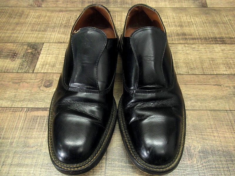 ◆ Jubilee Shoes ジュビリーシューズ ダブルフラップ レザー 50s ロカビリー シューズ 短靴 革靴 本革 黒 ブラック 8.5 約26.5cm_画像2