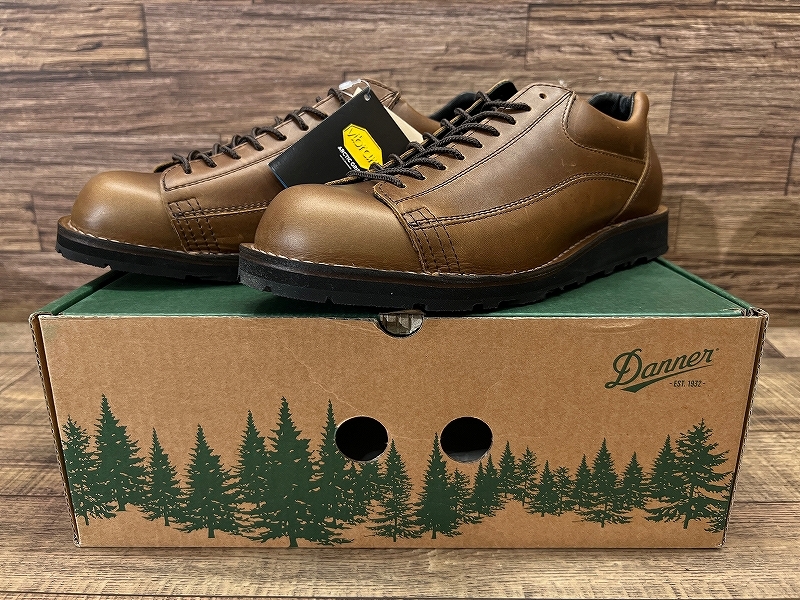 送無 新品 Danner ダナー D214345 ロックフォード AG VIBRAM ARCTIC GRIP 本革 レザー ローカット ブーツ 凍結路 防滑 キャラメル 26.0 ①の画像2