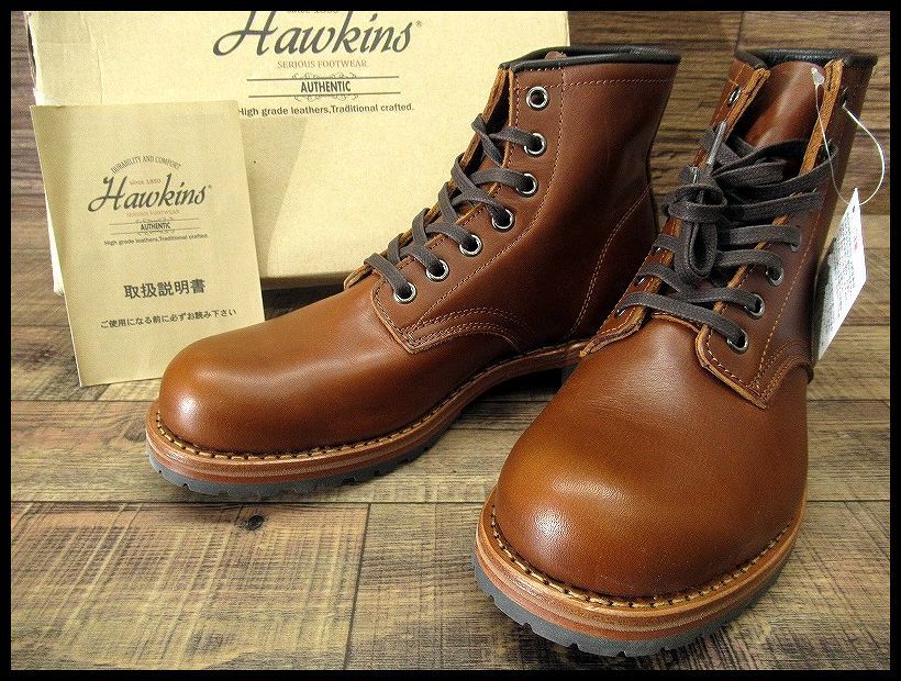  без доставки новый товар HAWKINS Hawkins HL40111 6INCH DRESS BOOT натуральный кожа кожа 6 дюймовый платье ботинки Goodyear рант производства закон TAN 25.0 ①