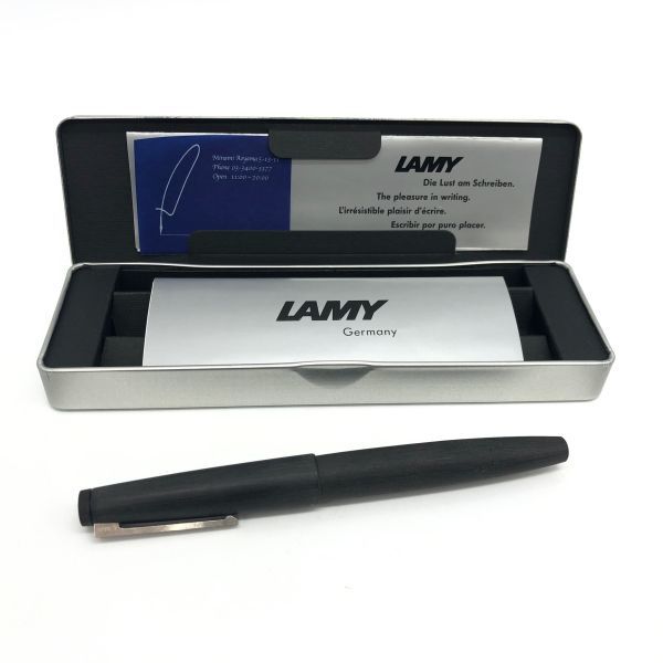【22951】LAMY ラミー 2000 万年筆 ペンケース入り ブラック 筆記用具 筆記未確認 クリックポスト_画像1