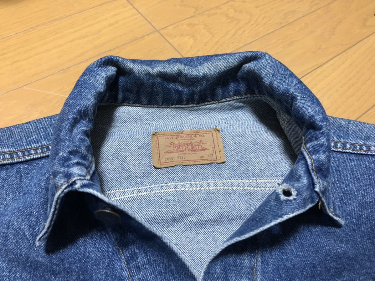 1986年7月生産80sヴィンテージ MADE IN USA アメリカ製Levi'sリーバイス70506-0216デニムジャケットジージャン985M工場size40Rハチマル_画像10