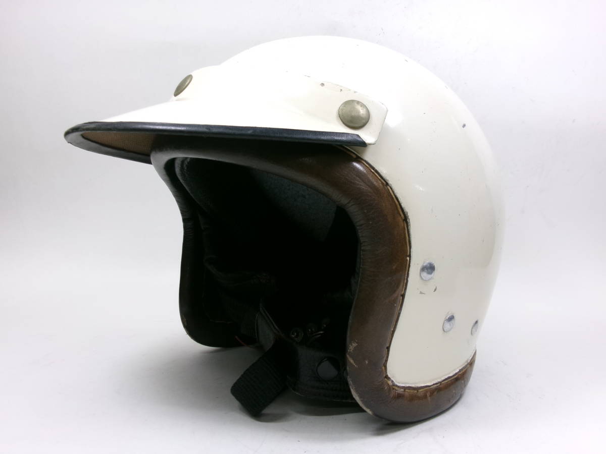 最初期！60s HA R-1 ヒロタケ アライ ジェットヘルメット 目深加工済み M★ 新井廣武 ARAI BELL 500TX 旧車 CB750 KO Z1 Z2 500SSマッハ Z1_画像1