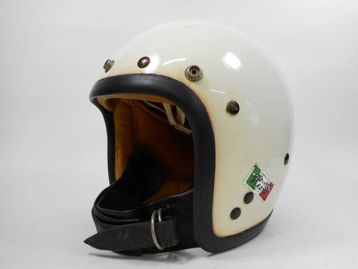 60s AGV ジェットヘルメット MADE IN ITALY ★ 60年代 BELL 500TX R-T BUCO アーサーフルマー AF20 ビンテージヘルメット 英車 ベスパの画像1