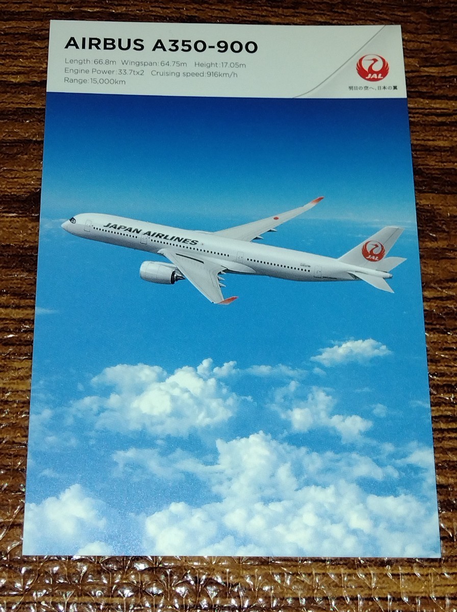 ☆JAL 日本航空 ポストカード 絵葉書 Disney 100 & A350-900 等 計3枚 未使用品☆の画像3