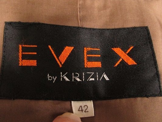 i3470：EVEX by KRIZIA(エヴェックス バイ クリツィア) シルク絹アンゴラ混 ウールジャケット 42 灰黒/レディース_画像4