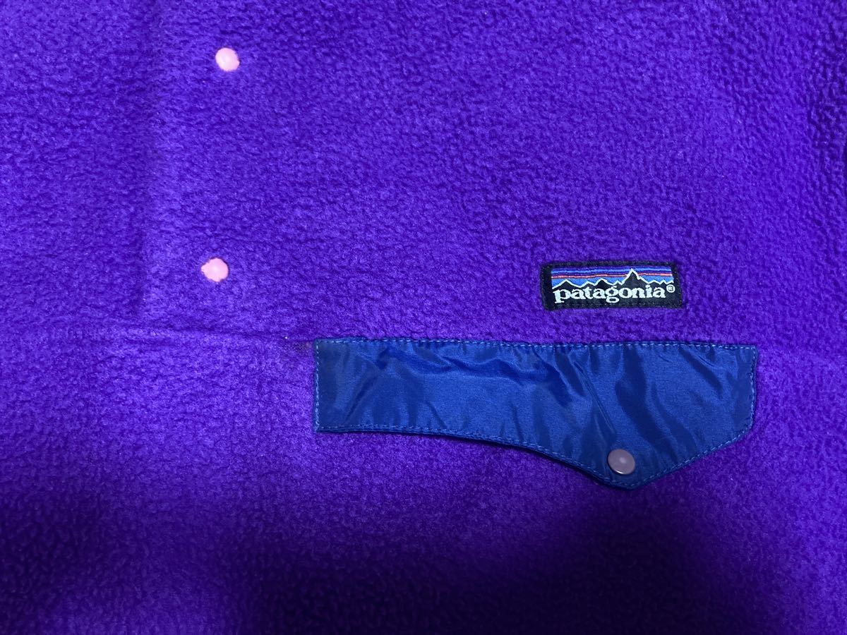 patagonia パタゴニア p6 シンチラ　スナップt フリースジャケット プルオーバー ジャマイカ製　パープル　９０Ｓ　Ｓサイズ_画像2